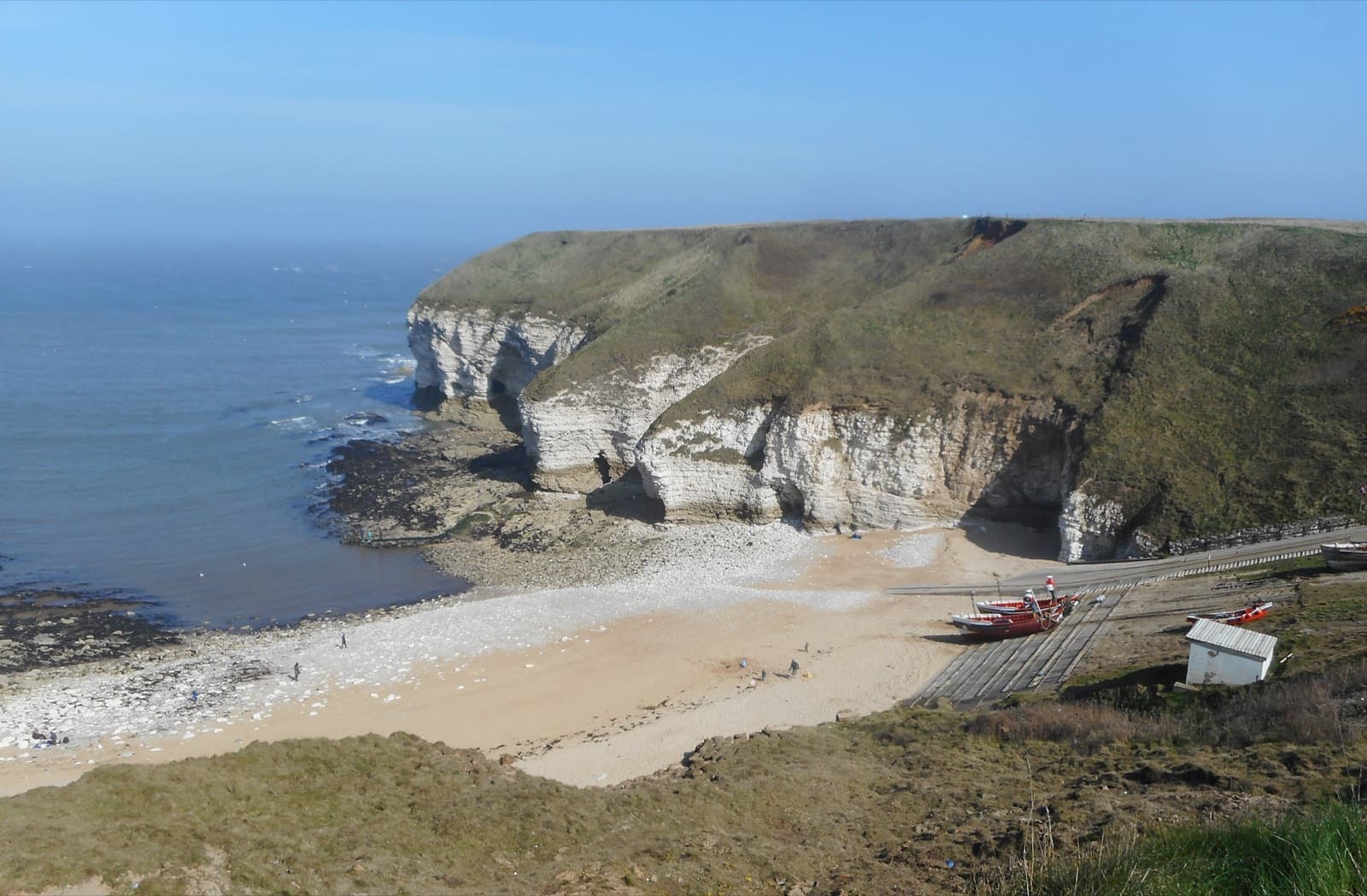 The bay at North Landing, Flamborough, seen from the clifftop